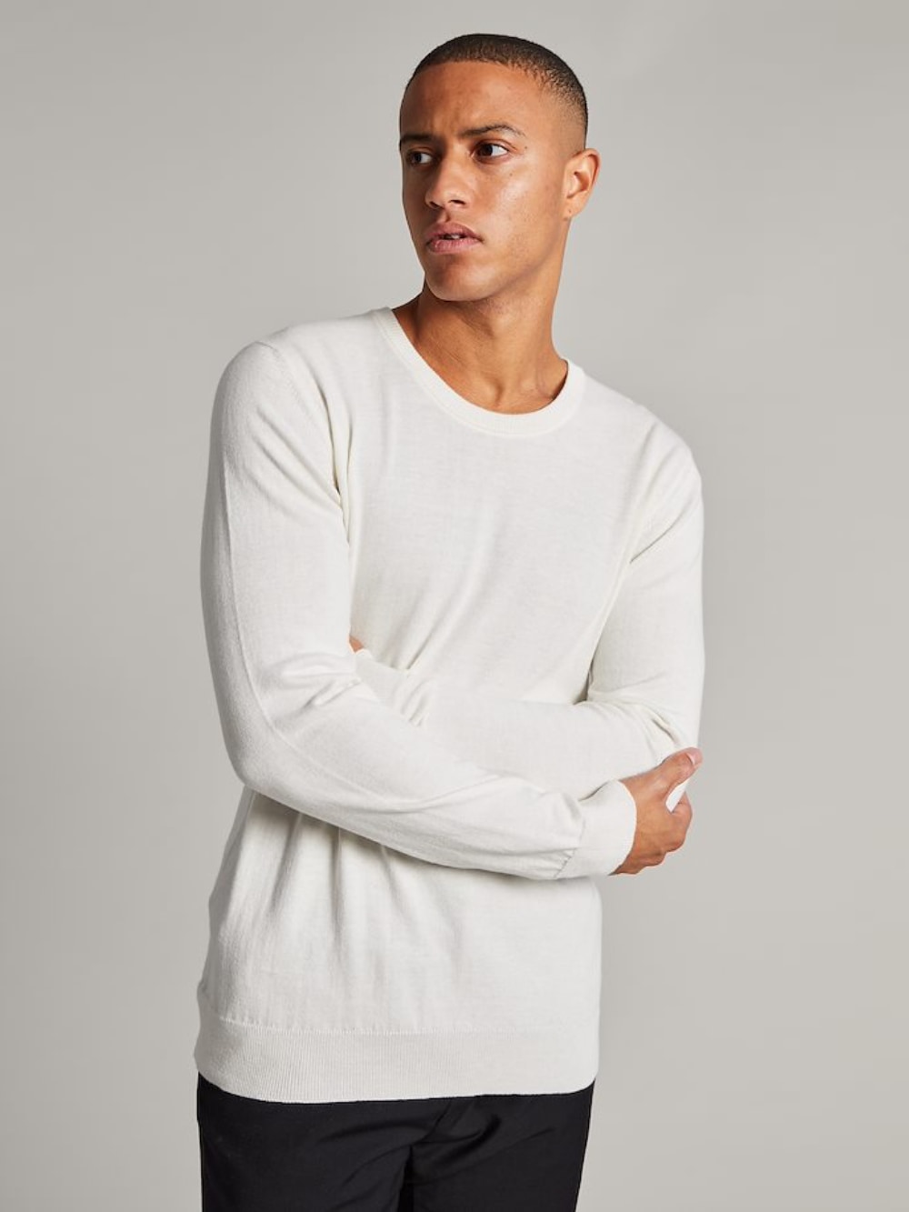 Matinique - Leon Cashmere Blend Pullover - Broken White