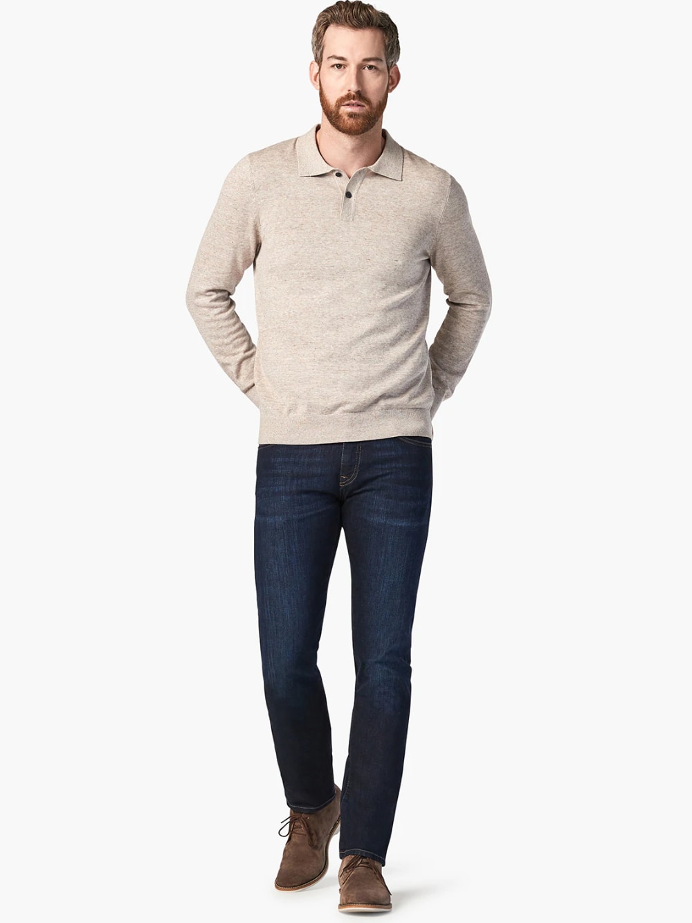 34 Heritage - Cool Tapered Leg Jeans in Rinse Brushed Soft Denim