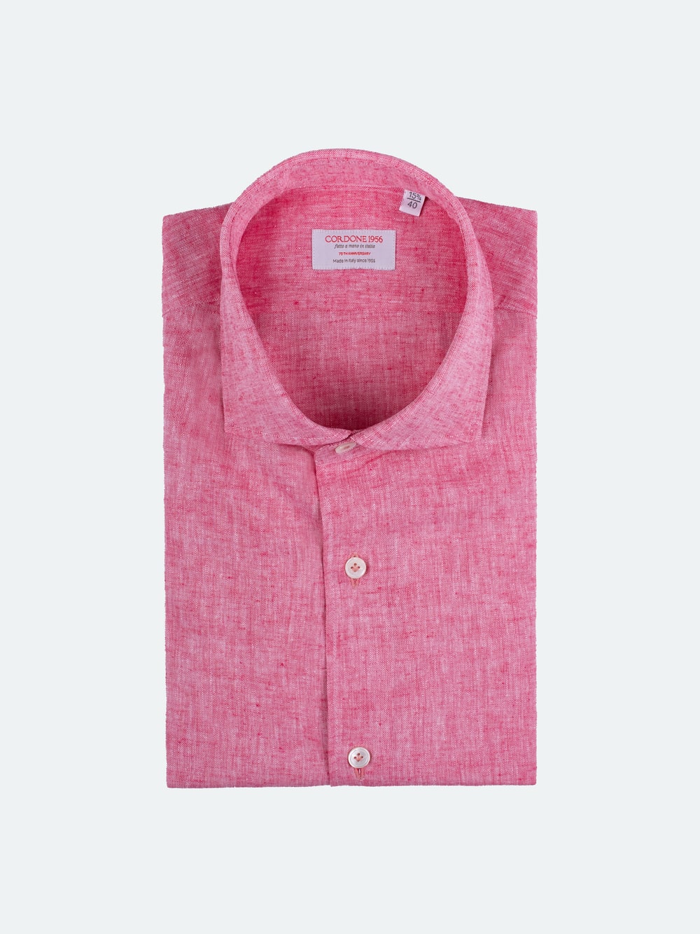 Cordone 1956 - Linen Slim Fit Shirt in Red