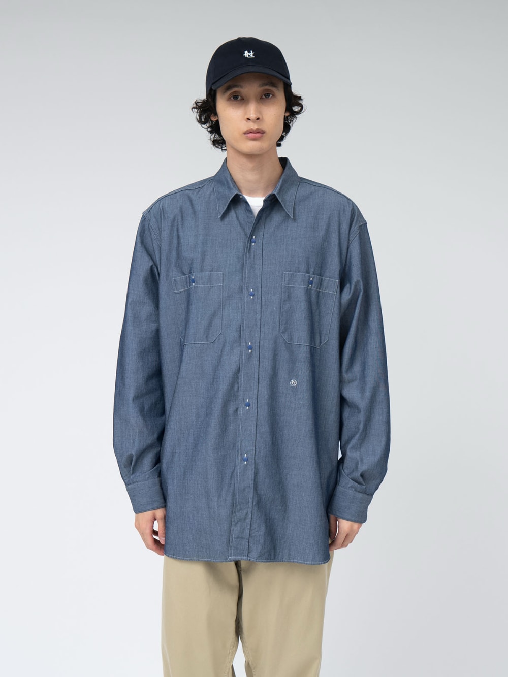 Nanamica - Regular Collar Chambray Shirt - Indigo