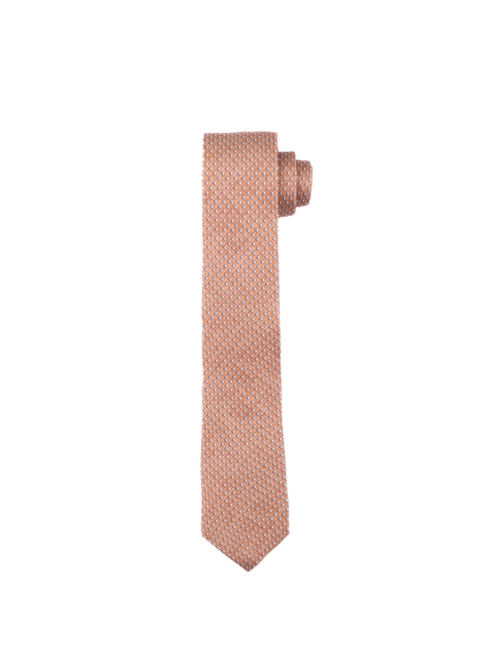 Gierremilano - Diamond Pattern Matte Tie in Orange