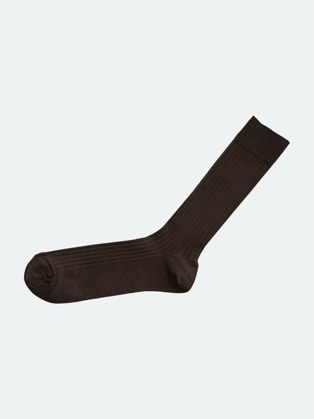 Nishiguchi Kutsushita - Silk Cotton Ribbed Socks - Brown