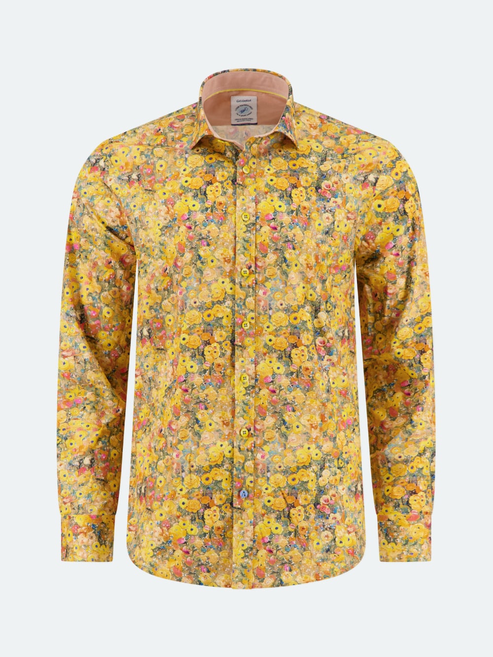 A Fish Named Fred - Klimt Flower Shirt in Yellow
