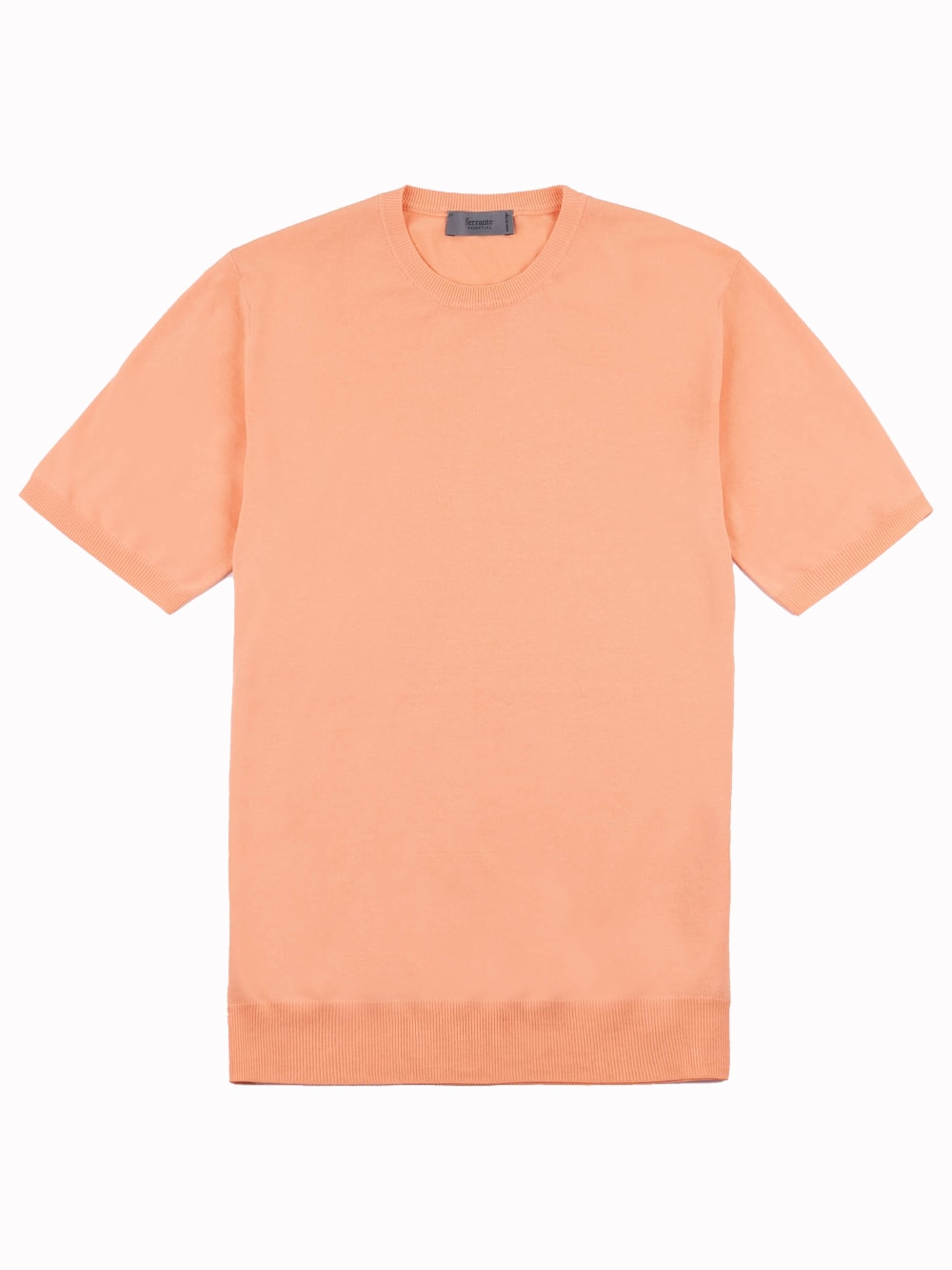 Ferrante - Ice Cotton Garment Dyed Crew Neck - Tangerine