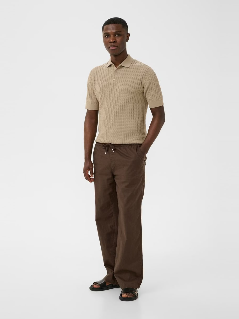 Matinique - Barton Wide Pants - Chocolate
