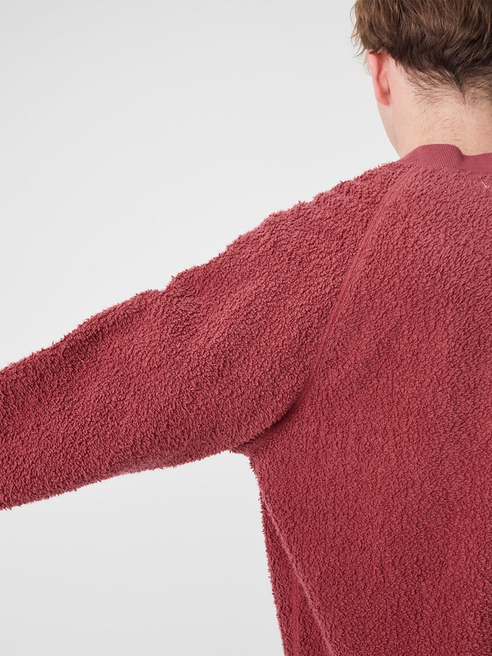 OOAL Sweat Cardigan - Dark Red