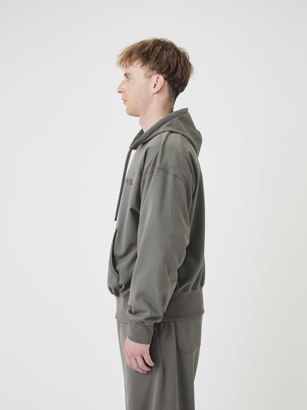 OOAL Polyester Pile Hoodie - Charcoal