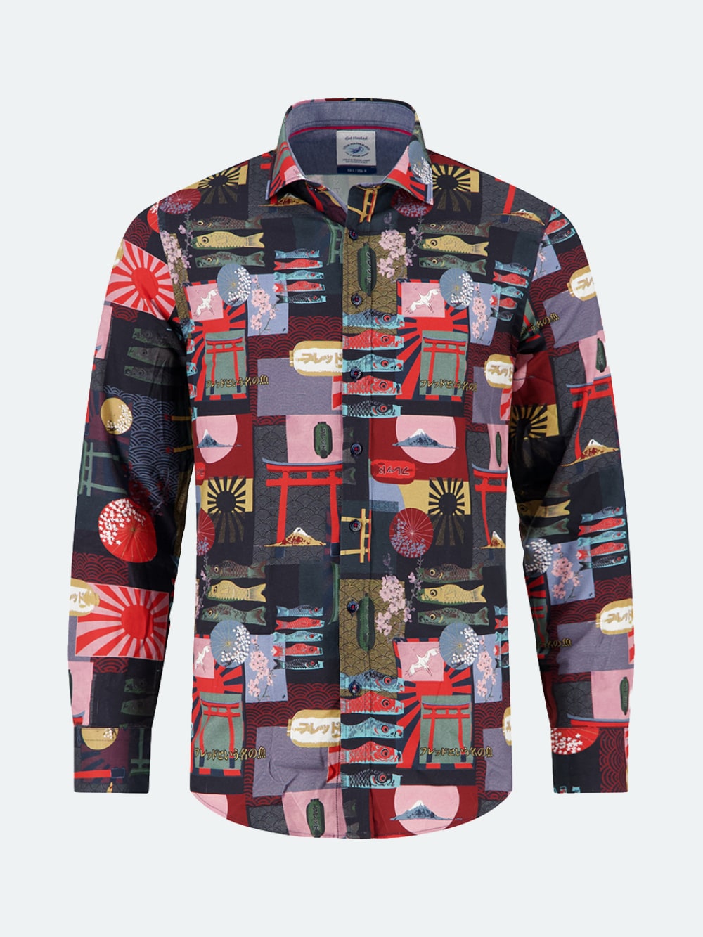 A Fish Named Fred - Japanese Heritage Motif Shirt in Multicolour