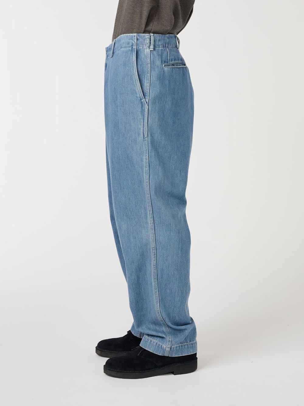 Wide Denim Pants - Light Indigo