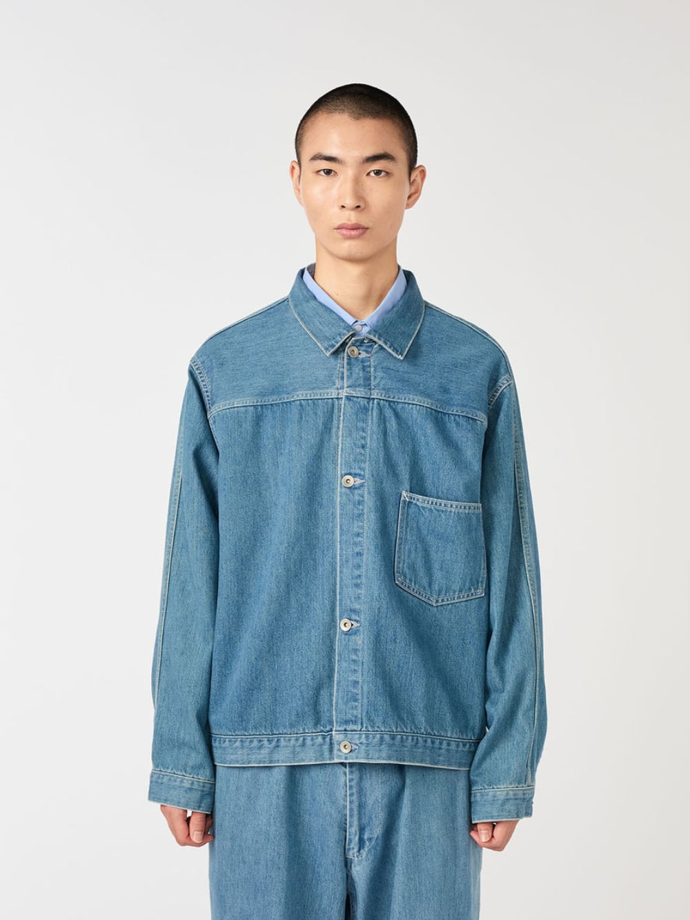 Short Denim Jacket - Light Indigo