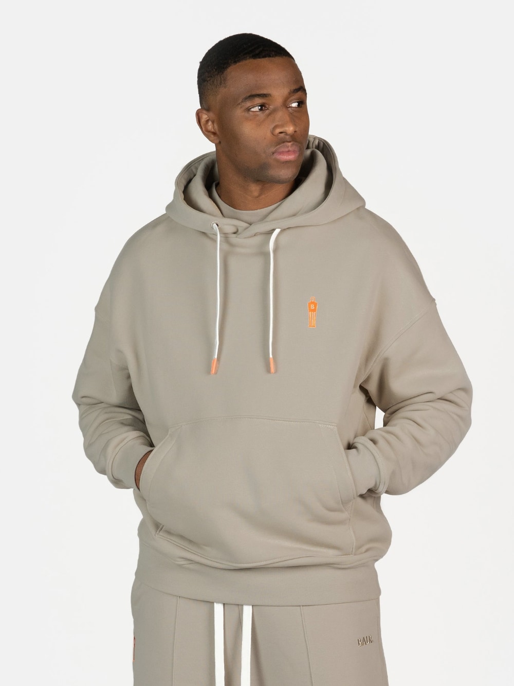 BALR. The Wall Box Fit Hoodie Silver Lining