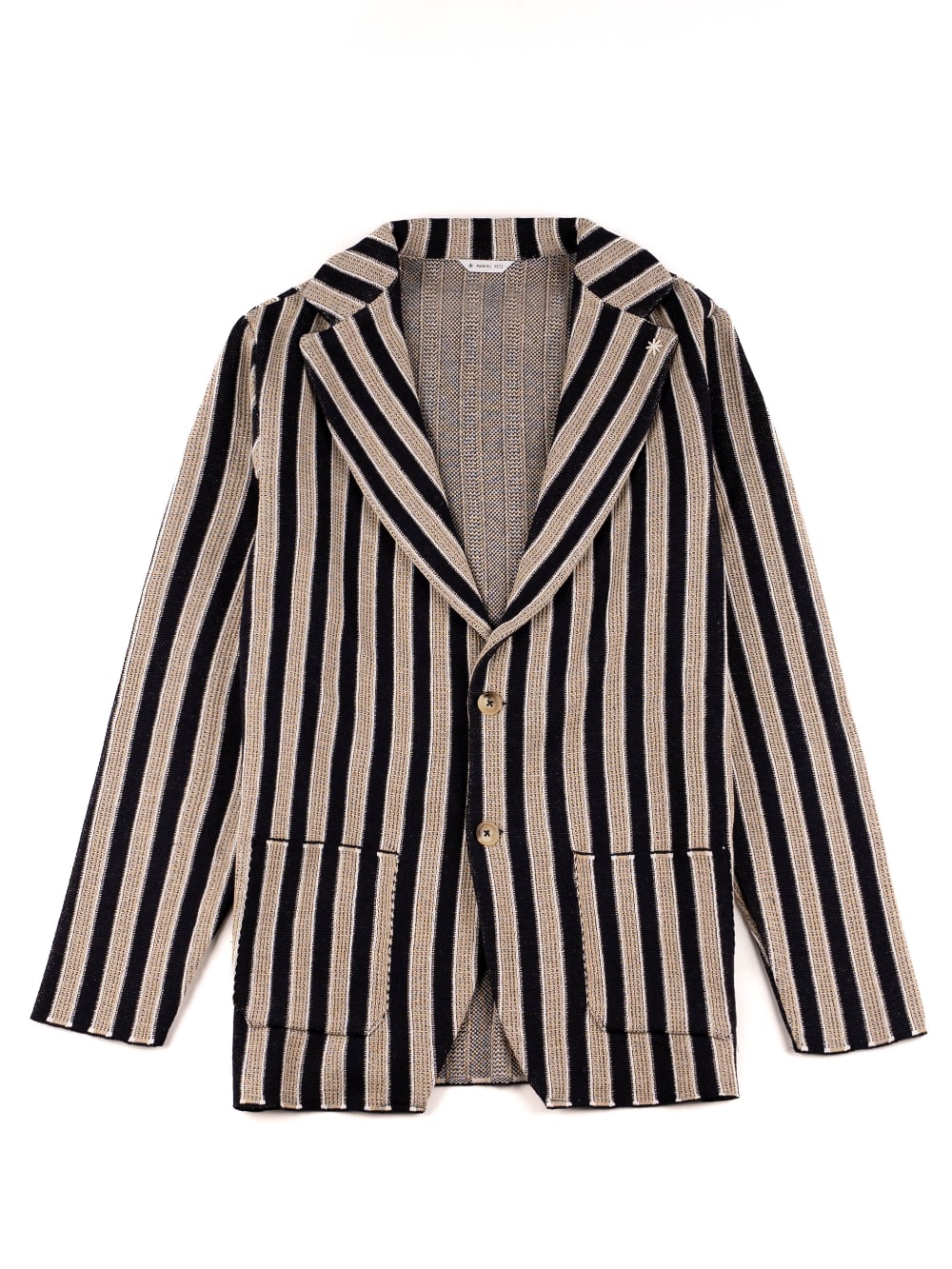 Manuel Ritz - 3D Knitted Jacket in Navy and Cream