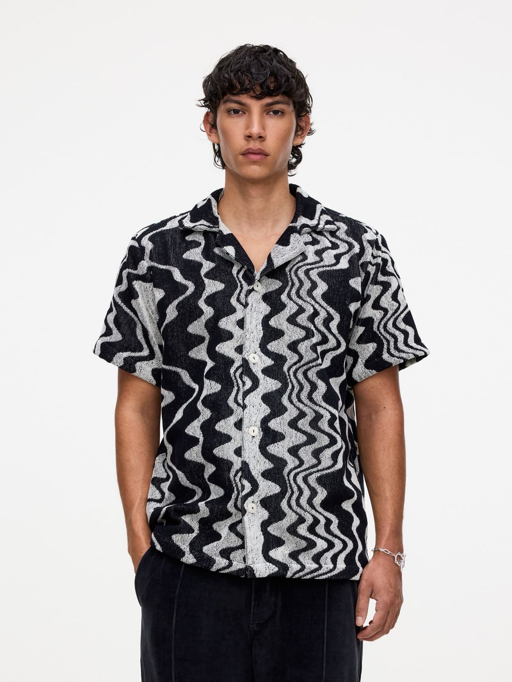 OAS - Cuba Terry Shirt in Nero Verve