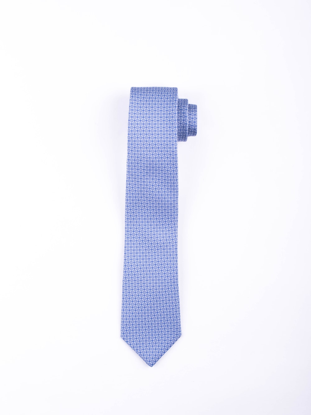 Micro Pattern Silk Tie in Blue