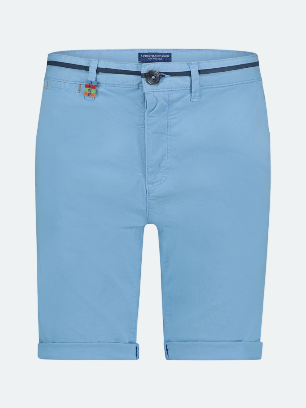 A Fish Named Fred - Garment Dyed Bermuda Shorts in Sky Blue