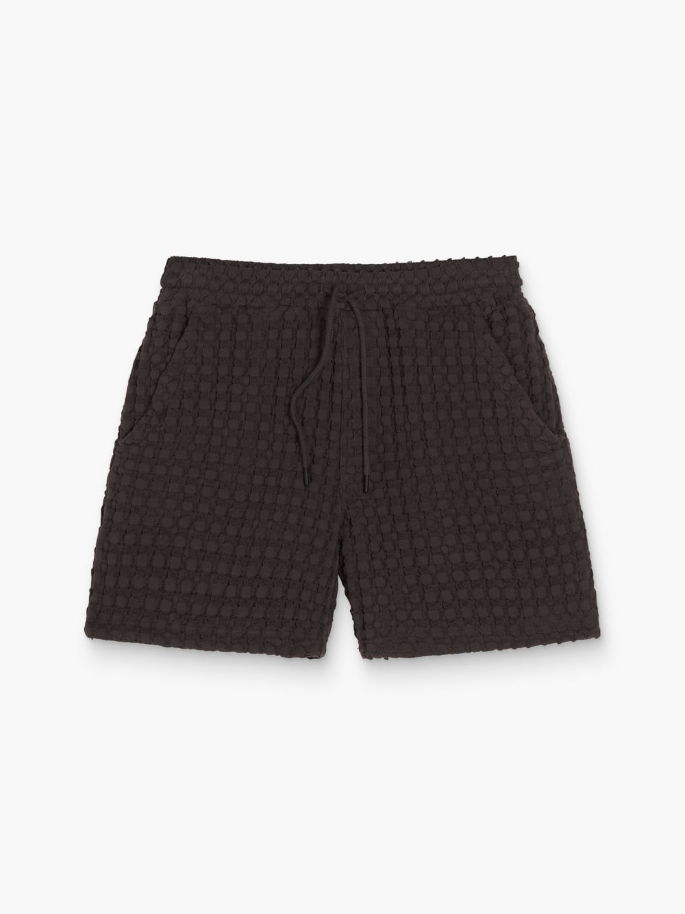 Porto Waffle Shorts in Nearly Black