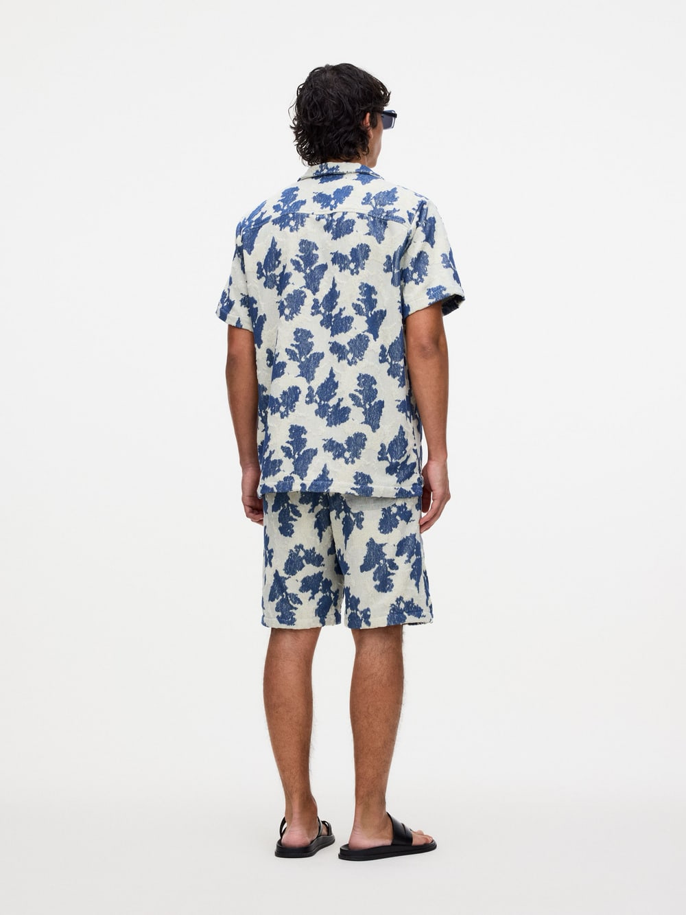 Sail Contraste Cuba Terry Shirt in Blue and Off White