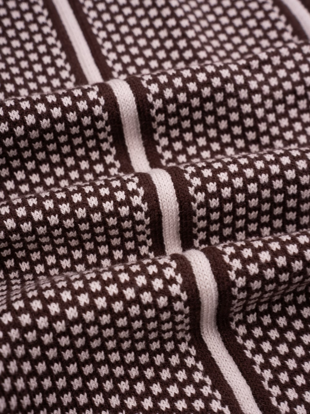 Patterned Polo Shirt - Dark Brown