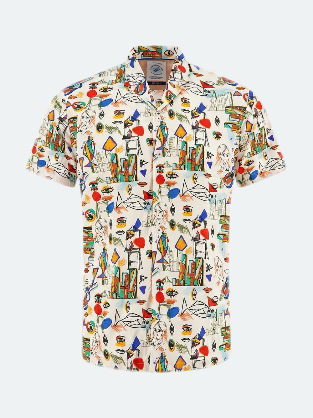 A Fish Named Fred - Cubist Print Short Sleeve Shirt