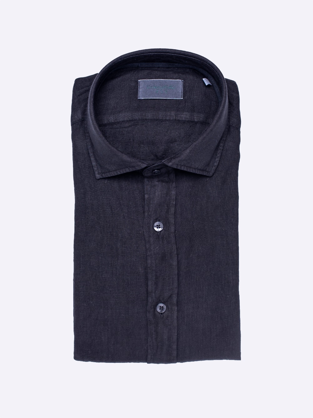 Tintoria Mattei 954: Linen Pinstripe Shirt in Blue and White