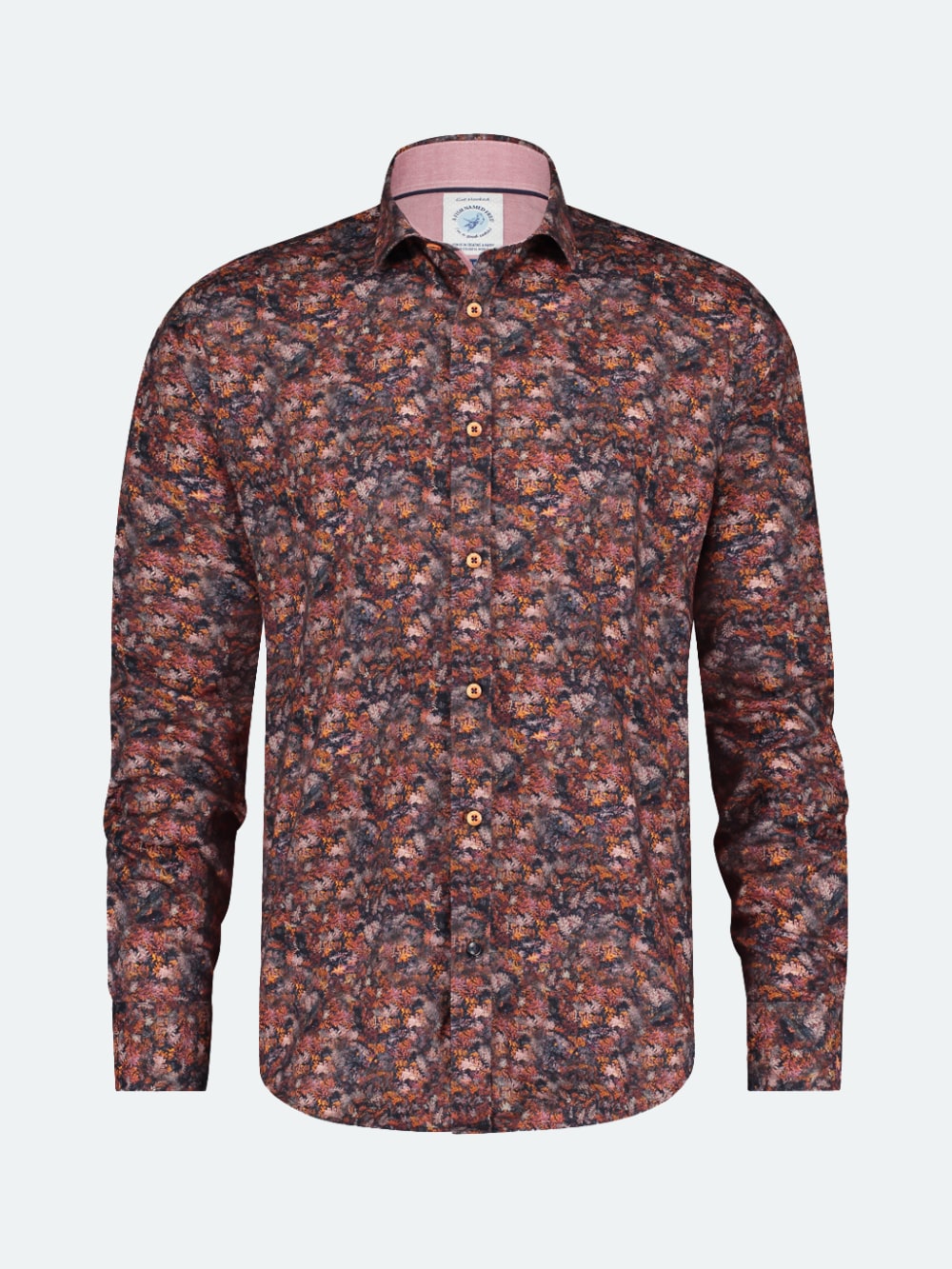 A Fish Named Fred - Forest Leaves Shirt in Burgundy