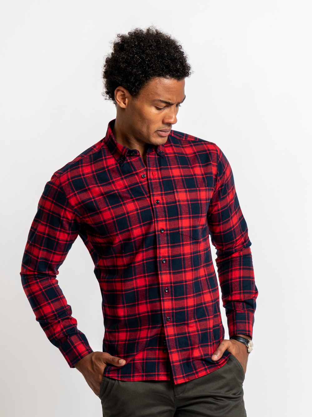 Kovalum - River - Blue and Red Check Flannel
