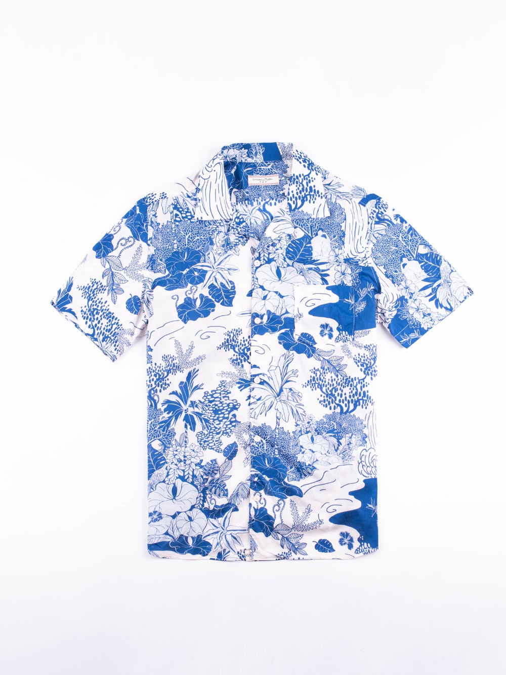 Tintoria Mattei 954 - Floral Resort Shirt in Blue