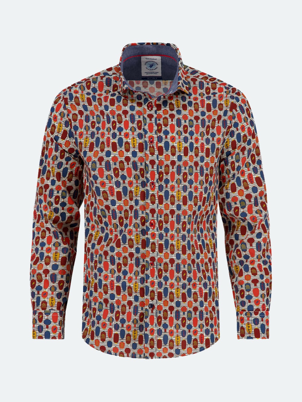 A Fish Named Fred - Lanterns Shirt in Multicolour Red