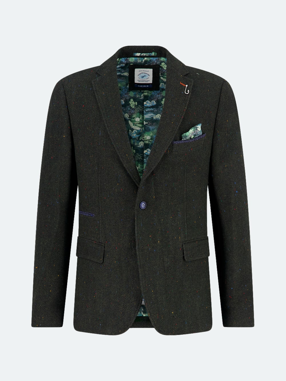A Fish Named Fred - Donegal Herringbone Blazer in Dark Green