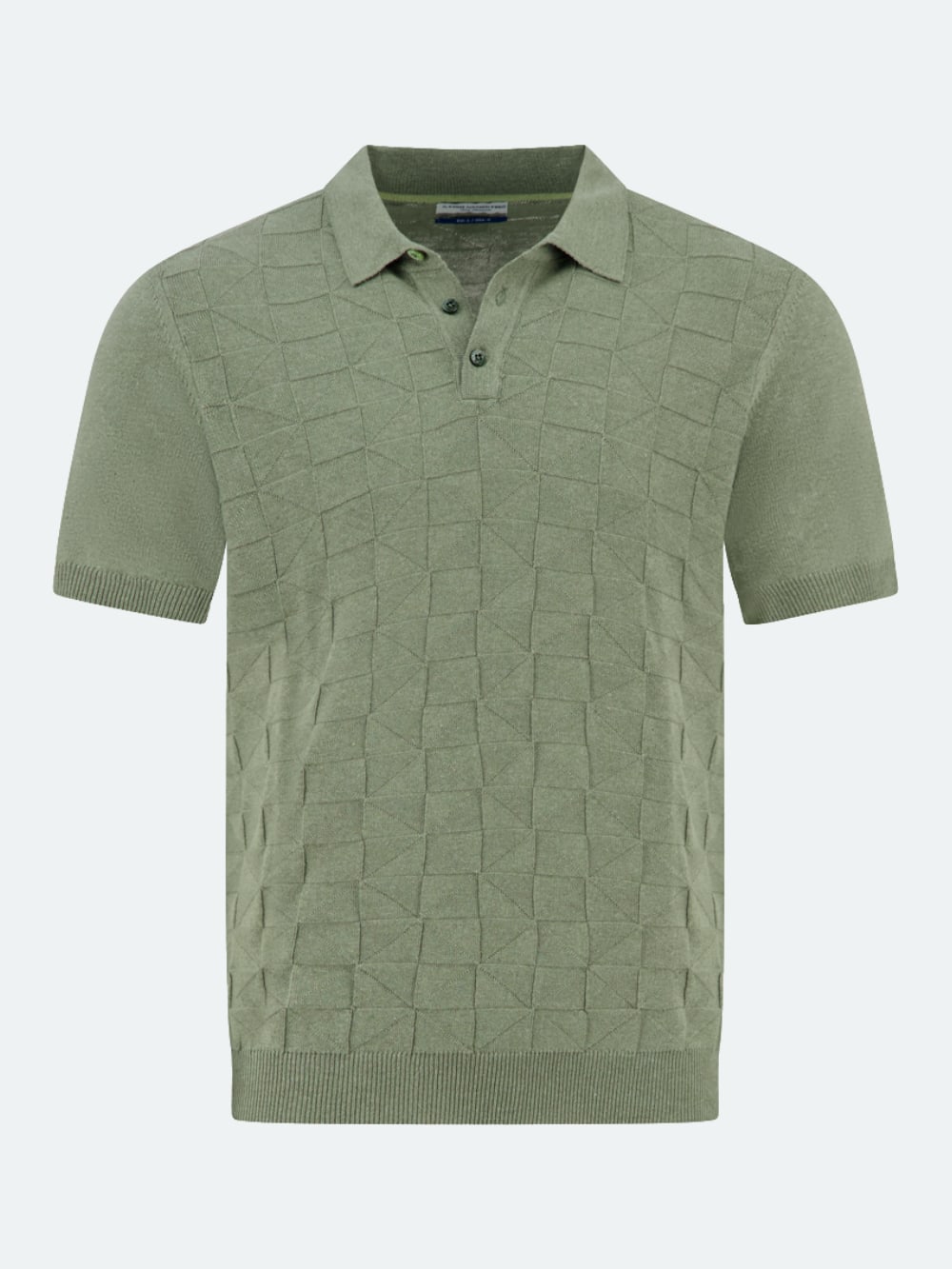 Knitted Structure Polo in Thyme