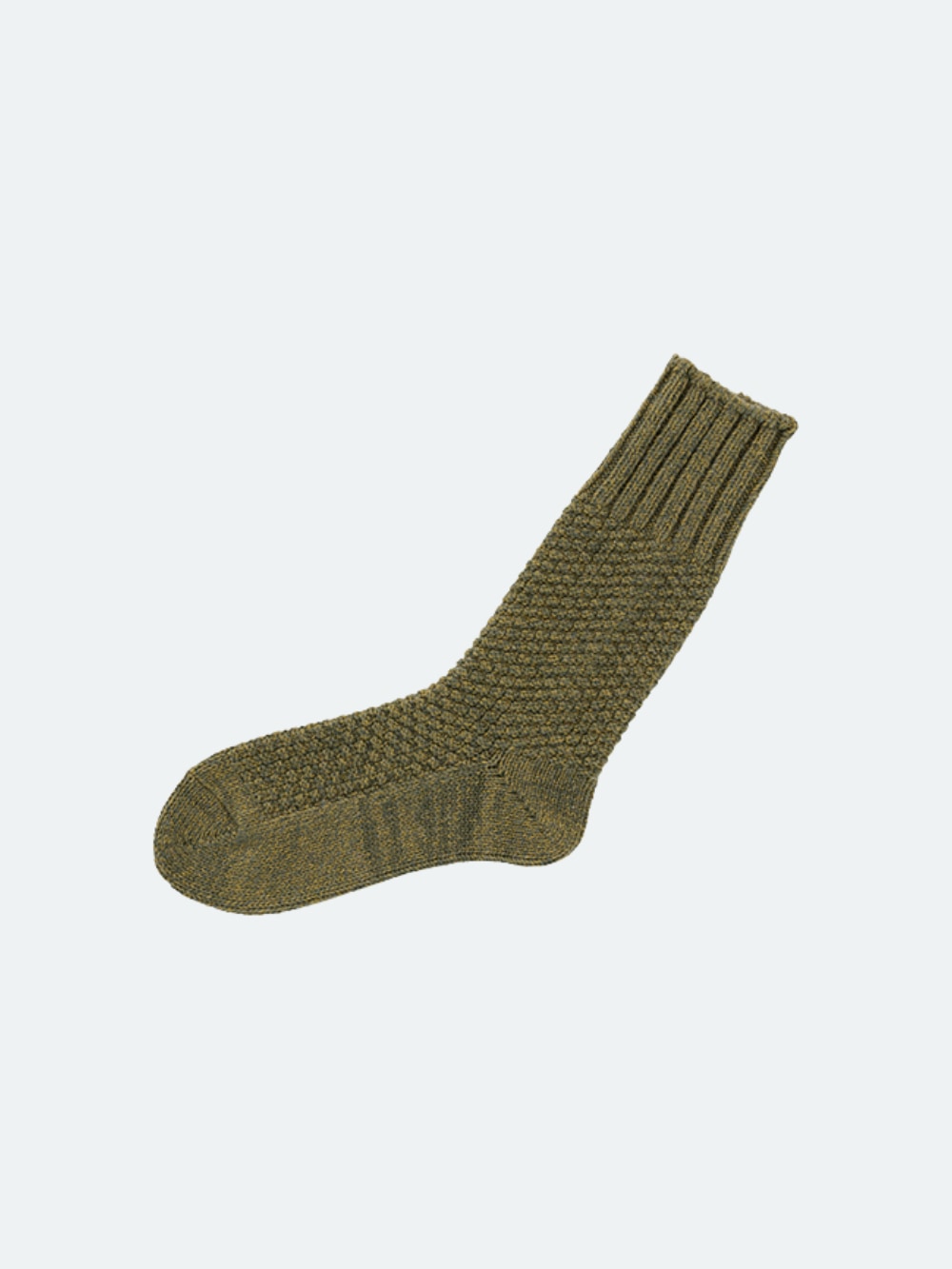 Nishiguchi Kutsushita - Wool Cotton Boot Socks - Moss Green