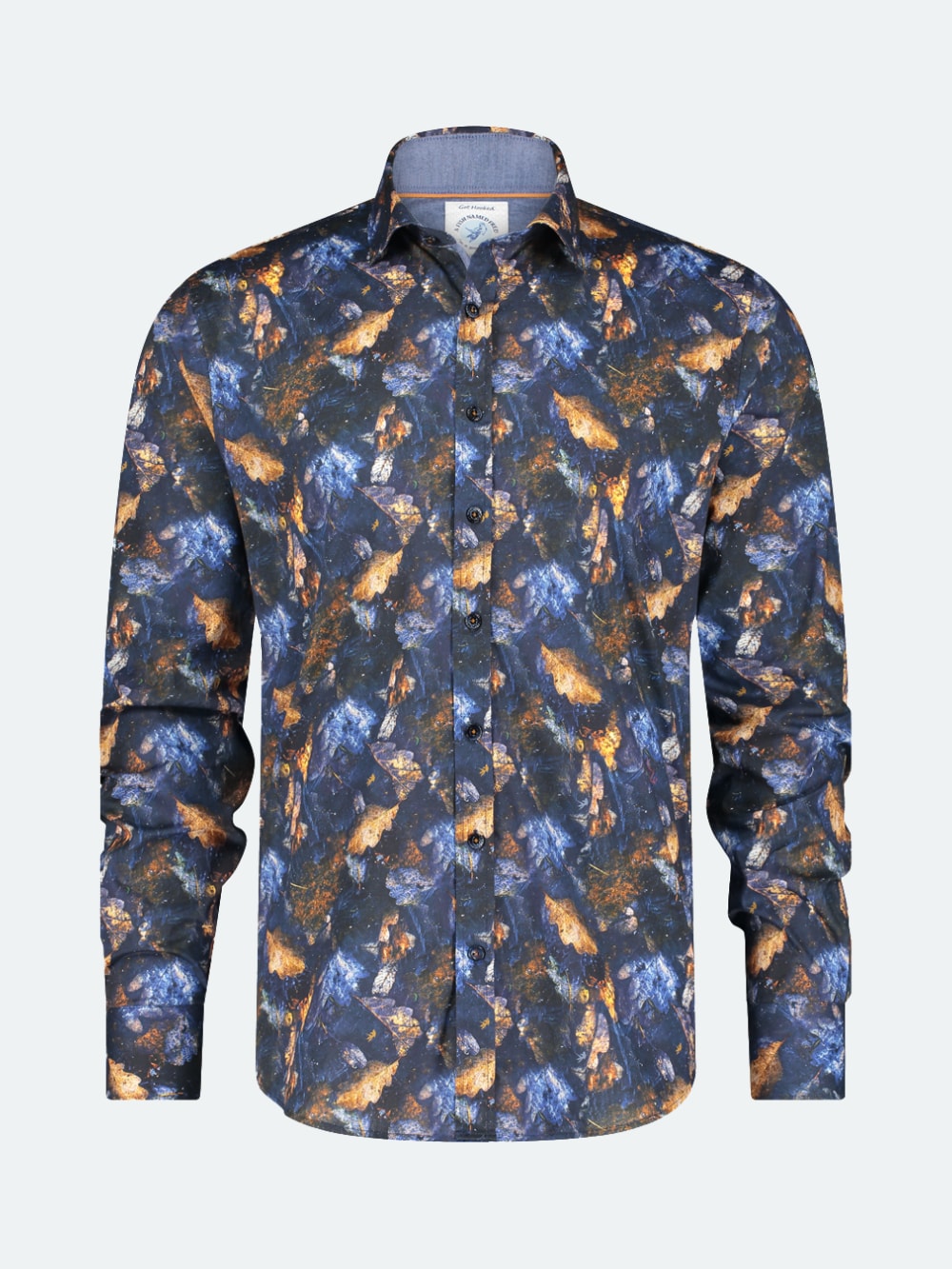 A Fish Named Fred - Autumn Leaves Shirt in Navy