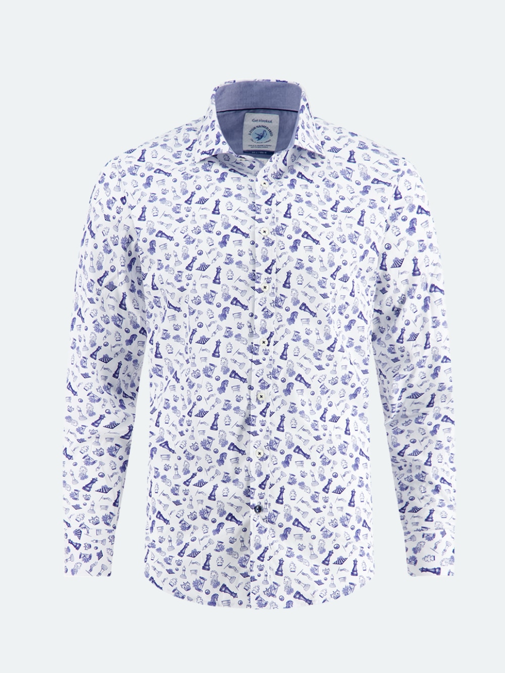 A Fish Named Fred - Chess Pieces Shirt in Off-White