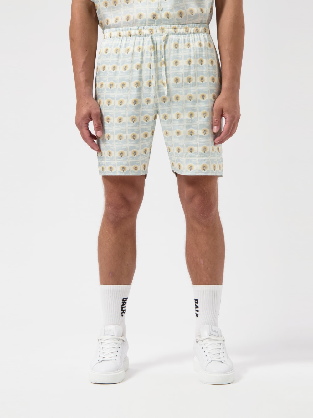 BALR. - Game of the Legends Stamp Box Fit Shorts - Bright White