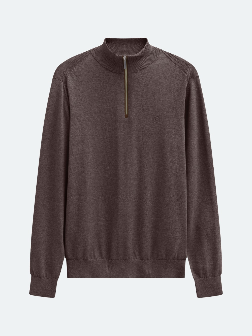Bugatti - Quarter Zip Sweater in Brown