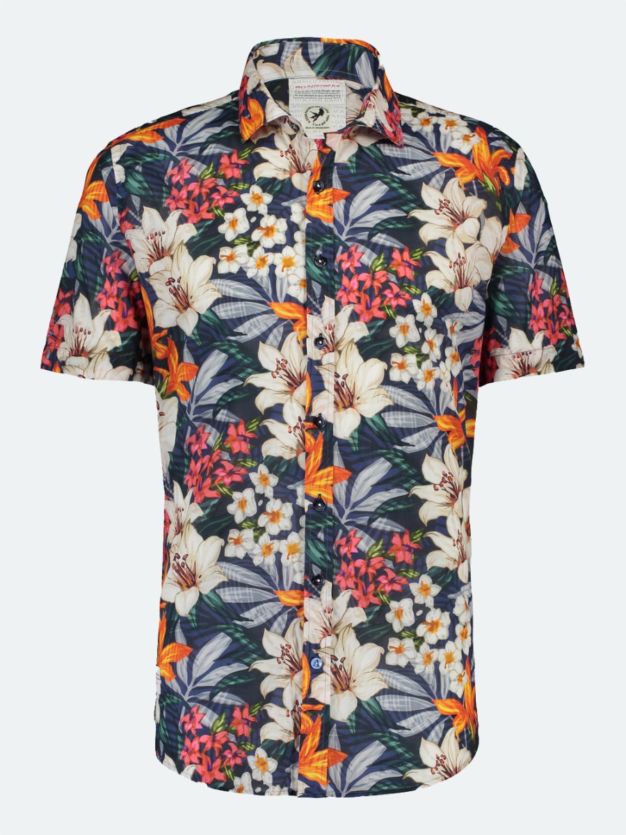 A Fish Named Fred - Jungle Flowers Shirt in Red