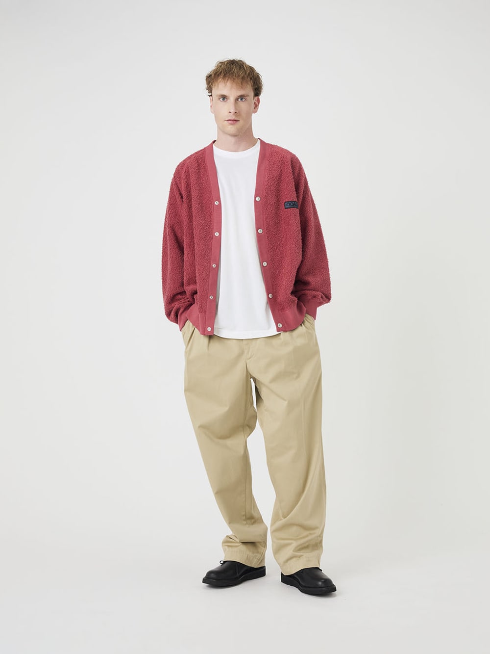 OOAL Sweat Cardigan - Dark Red