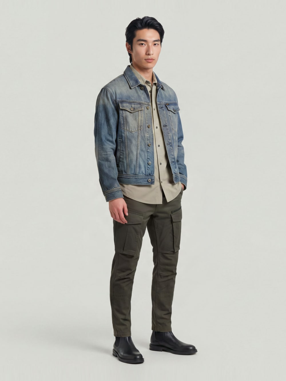 Rovic Zip 3D Regular Tapered Pants - Asfalt