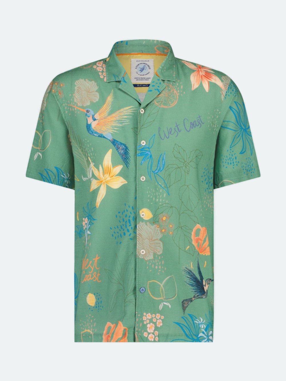 A Fish Named Fred - Hummingbird Short Sleeve Shirt in Sage Green
