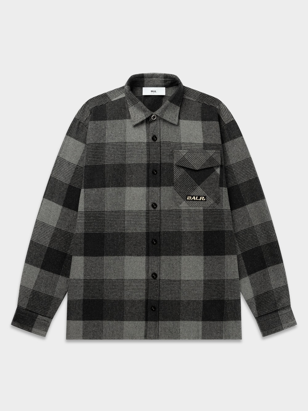 BALR. - The Club Box Fit Flannel Shirt - Jet Black